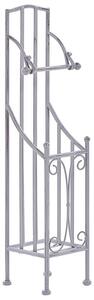 Porta rotoli di carta igienica in metallo 68 cm grigio stile vintage retrò Beliani