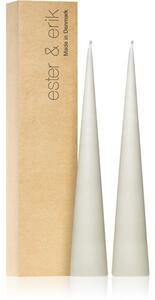 Ester & erik cone candles linen grey (no. 22) candela decorativa 2x25 cm