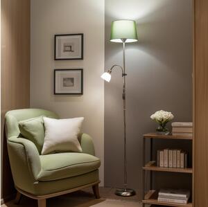 Brilagi - Lampada da terra CERIA 1xE27/100W/230V + 1xE14/25W cromo satinato/verde