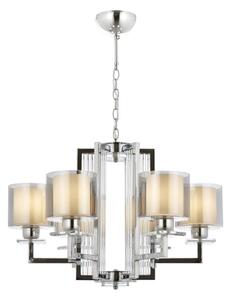 Lampadario a catena VARANA 6xE27/40W/230V cromato lucido