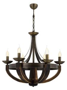 Lampadario a catena KOBE 6xE14/40W/230V marrone