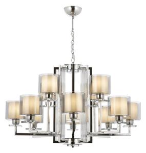 Lampadario a catena VARANA 12xE27/40W/230V, cromo lucido