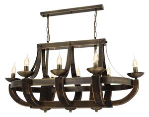 Lampadario a catena KOBE 8xE14/40W/230V marrone