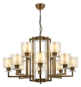 Lampadario a catena VARANA 12xE27/40W/230V bronzo