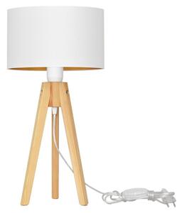 Lampada da tavolo ALBA 1xE27/60W/230V bianco/oro/pino