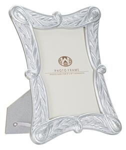 Cornice 23,3x2x28,2 cm in Poliresina e Vetro Argento