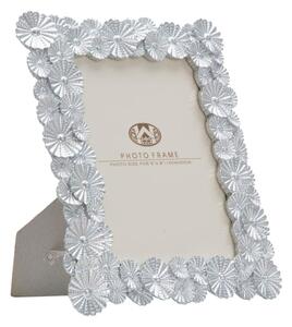 Cornice Phix 23x2x27 cm in Poliresina e Vetro Argento