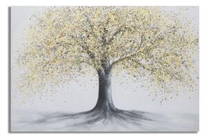 Dipinto su Tela Tree Simple 120x3,8x80 cm in Legno di Pino e Canvas Multicolor