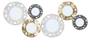 Pannello Gloty 104x4x45,5 cm in Ferro MDF e Specchio Multicolor