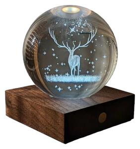 AMBER CRYSTAL LIGHT 3D LASER STAG GINGKO