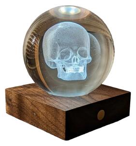 AMBER CRYSTAL LIGHT 3D LASER SKULL GINGKO