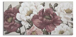 Dipinto su Tela Red Flowy 120x3,7x60 cm in Legno di Pino e Canvas Multicolor
