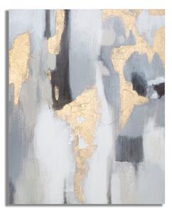 Dipinto su Tela Grey/Oro 80x2,8x100 cm in Legno di Pino e Canvas Multicolor