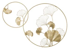Pannello da Muro Double Leaf 120,5x4,2x80,5 cm in Ferro Oro