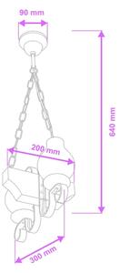 Brilagi - Lampadario a catena QUEEN 2xE14/40W/230V faggio/wengé