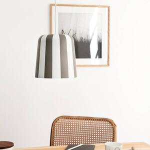 Lampada a sospensione Dyberg Larsen Gry, grigio/bianco, Ø 20 cm, metallo