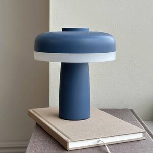 Lampada LED da tavolo ricaricabile Dyberg Larsen Porter, blu, altezza 16 cm