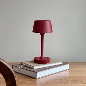 Dyberg Larsen Lampada LED da tavolo Flow, rosso, altezza 25 cm