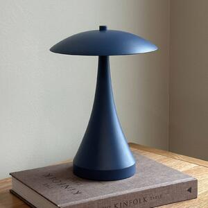 Lampada LED da tavolo ricaricabile Dyberg Larsen Vienna, blu, altezza 28 cm