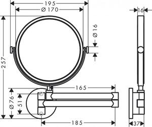 Specchio Per Rasatura Senza Luce Axor Universal Circular 223x257mm Brushed Brass