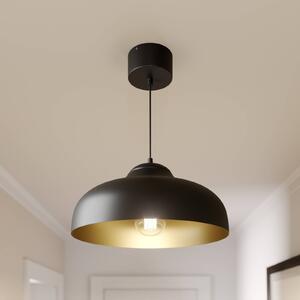 Luminex Basca lampada sospensione nero/oro a 1 luci