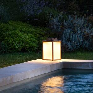 Les Jardins Lanterna solare a LED Tradition in teak Altezza 40 cm