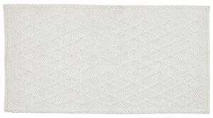 Tappeto in lana bianco sporco con viscosa 80 x 150 cm rettangolare intrecciato a mano Boho Beliani