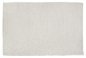 Tappeto in lana bianco sporco con viscosa 140 x 200 cm rettangolare intrecciato a mano Boho Beliani