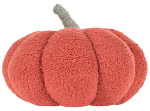 Set 2 cuscini di peluche a forma di zucca in tessuto bouclè arancione ⌀ 28 cm decorazione accessorio di halloween Beliani