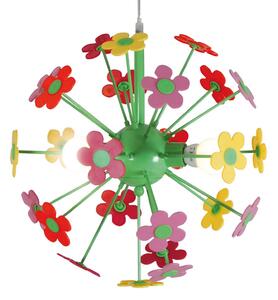Näve Lampada sospensione Flower con fiori colorati