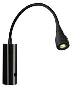 Nordlux lampada da parete a LED Mento, flessibile, nera