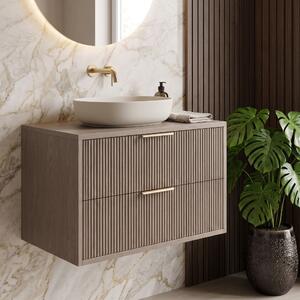 Mobile bagno sotto lavabo Rea Mono 80cm Grey Oak