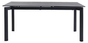 Tavolo da pranzo allungabile in ceramica nera e metallo L180-240 cm CARA