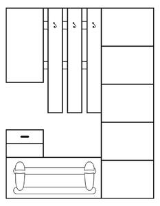 Set mobili da ingresso PE53, Colore: Sonoma quercia + Bianco