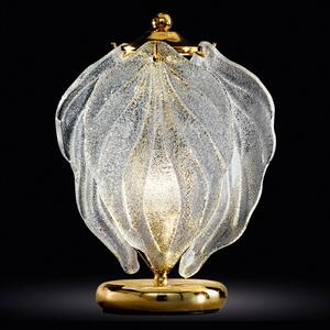 Novaresi Lampada da tavolo Foglie in vetro di Murano