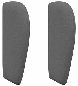 VidaXL Testiera con orecchie, grigio scuro, 40 x 23 x 6 cm, tessuto