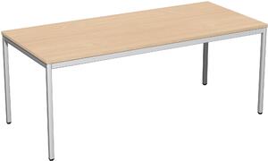 Tavolo da conferenza, dritto, diverse dimensioni e colori, colore decorazione: faggio, dimensioni piano tavolo: 180 x 80 cm