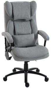 HOMCOM Sedia da Ufficio Massaggiante Ergonomica con 4 Punti Impastanti, Poltrona Direzionale con Schienale Alto a Farfalla e Sedile Ampio, Grigio | Aosom Italy