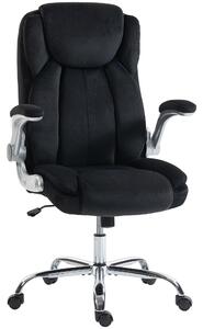 HOMCOM Sedia da Scrivania Ergonomica con Molle, Schienale Alto e Braccioli Ribaltabili, Altezza Regolabile, Nero | Aosom Italy