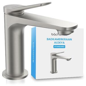 Rubinetto per vasca miscelatore monocomando - Acciaio inox spazzolato - Cromo e nero - Cartuccia in ceramica - Per bagno