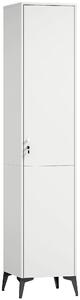 HOMCOM Armadio stretto con porta, asta e ripiani di stoccaggio per camera, 36x40x180 cm, bianco | Aosom Italy