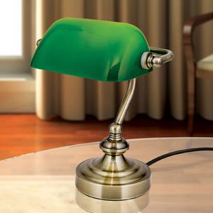 ORION Lampada da tavolo Zora con paralume in vetro verde
