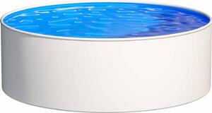 Piscina con pareti in acciaio Azuro WHITE 4,6 x 1,2 m incl. telo, skimmer e bocchetta di immissione