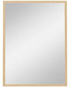 HOMCOM Specchio da Parete Rettangolare con Ganci, in Vetro e MDF, 60x80 cm, Color Legno | Aosom Italy