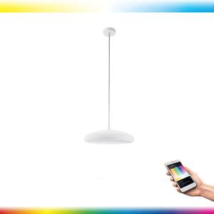 Lampada a sospensione Crosslink RIODEVA-C bianco H:150cm Ø:44,5cm dimmerabile 2700-6500K con funzione Connect