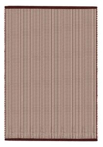 Tappeto burgundy/di colore naturale in lana tessuto a mano 140x200 cm Talo – noo.ma