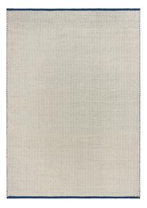 Tappeto blu/beige in lana tessuto a mano 140x200 cm Lenu – noo.ma