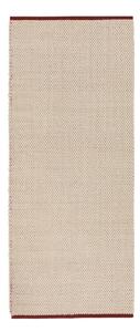 Passatoia rossa/beige in lana tessuta a mano 80x170 cm Lenu – noo.ma