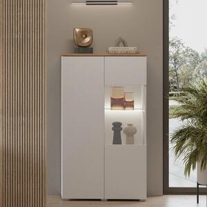 Vetrina CAPRI - bianco / rovere malva
