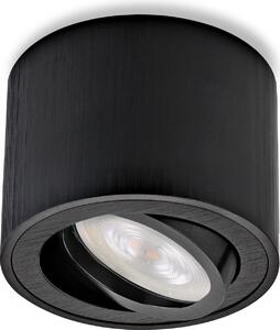 Lampada a soffitto LED, modello "Sweet", faretto da incasso, design piatto, 5W, lampada da soffitto rotonda, colore nero, diametro 50 mm, tensione 230V